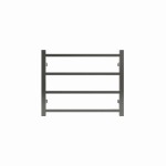 Commercial Square 4 Bars Heated Towel Rail-Gun Metal Grey